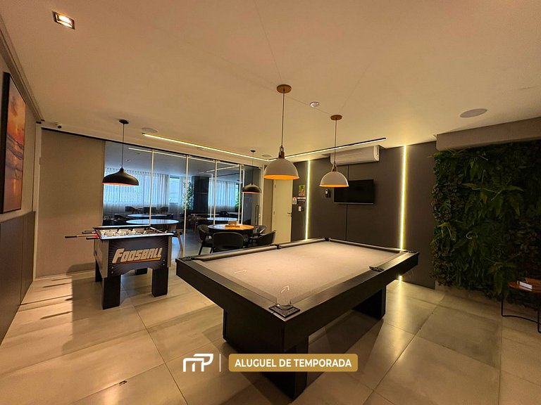 126 - Flat com piscina aquecida e jacuzzi