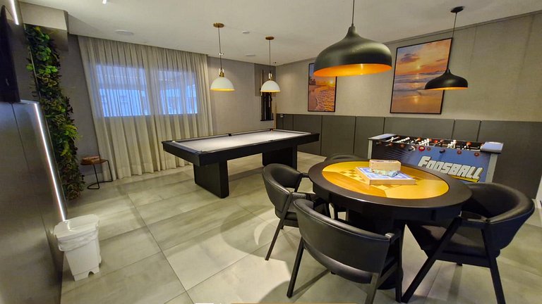 126 - Flat com piscina aquecida e jacuzzi
